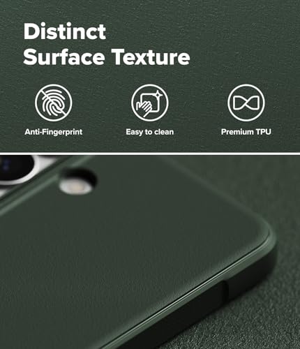 Image of Ringke Onyx for Samsung Galaxy S26 Plus Case Back Cover [Anti-Fingerprint Texture] Slim-Fit Lightweight Shockproof Protective with Non-Slip Side Grip - Dark Green
