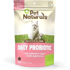 Pet Naturals Daily Probiotic for Cats, 30 Chews – Digestive and Immune Support Supplement for Cats