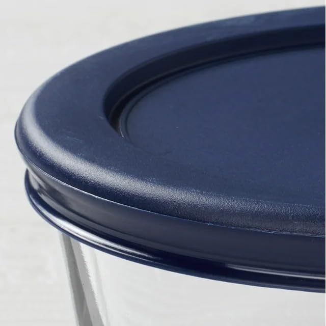 Miniatura 4 de 6 recipientes de vidrio para almacenamiento de alimentos con tapa, recipiente de preparación de comidas de cocina para almuerzo, recipientes