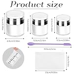 Airless Pump Jars Refillable Cosmetic Moisturizer Pump Botttles Travel Size for Cream, Gels and Lotion with Silicone Spatula (0.5oz+1oz+1.7oz) - Image 2