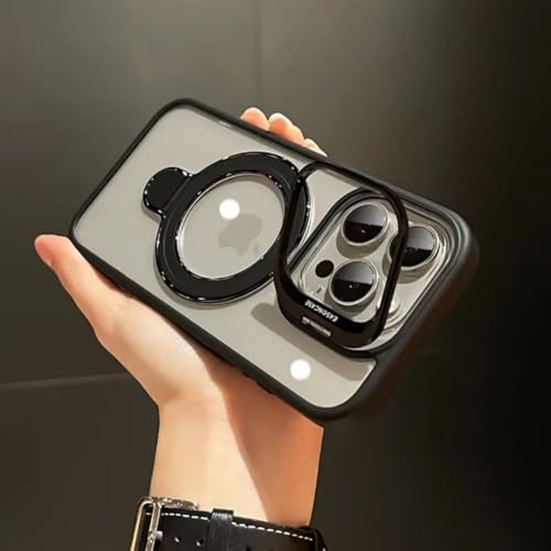 MagSafe対応 iPhone 17 ケース レンズスタンド付き 極薄 耐衝撃 いphone 17 カバー 隠れスタンド オシャレ マグセーフ対応 アイフォン 17 専用 カバー マグネット内蔵 防指紋 半透明 マット 黄変防止 カメラレンズ保護 全面保