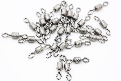 200 piezas swiveles de acero inoxidable para pesca miniatura 6