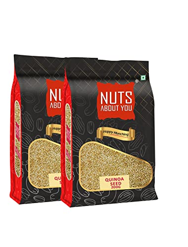 Image of NUTS ABOUT YOU Quinoa Seeds Pouch 400 g, (200 g Pack of 2) | Raw | Premium | 100% Natural | Diet Food