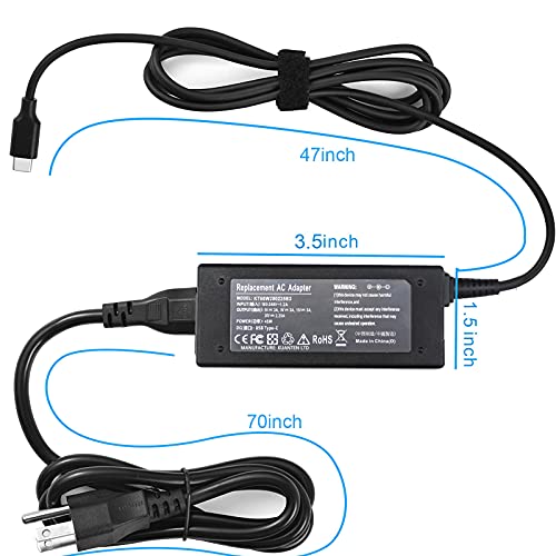 45W-USB-C-Type-C-Charger-for-HP-Chromebook-X360-14-14A-G5-11-G6-EE-11A-G8-EE-11-G3-G7-EE-14-ca061dx-14-ca051wm-14-ca052wm-14-ca091wm-11-ae051wm-14-ca020nr-14-ca060nr-14-ca043cl-Elite-X2-Charger