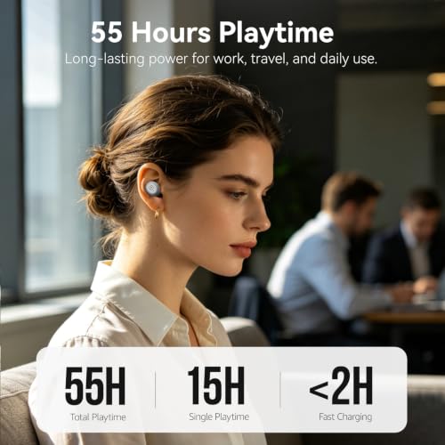 Image of TOZO T10 Wireless Earbuds Bluetooth 5.3 Headphones, App Customize EQ, Ergonomic Design, 55H Playtime, Wireless Charging Case, IPX8 Waterproof Sound in-Ear Headset, New Version