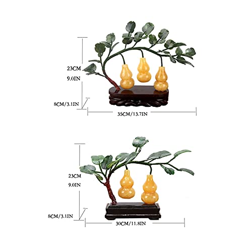 Künstlicher Bonsai-Baum Jade Bonsai Geldbaum Indoor Feng Shui Kürbis Topfpflanzen Glück Bonsai Home Office Dekor Gute Geschenke für Mütter und Freunde - Image 3