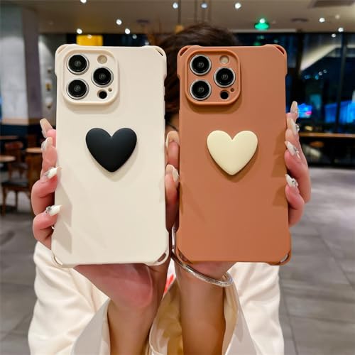 Coque antichoc iPhone 14 Pro Max cœur 3D silicone souple - 2