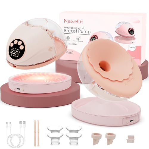 Image of Heated Hands-Free Breast Pump, Wearable Breastfeeding with Heated Base Promotes Milk Production & Warm Comfort, Voice Reminder, 6 Modes & 12 Levels, 19/21/24 Flange for Working Moms & Midnight Feeds