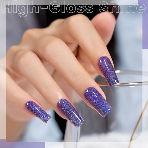 Esmalte de gel camaleón multichrome azul a morado 15ml miniatura 2