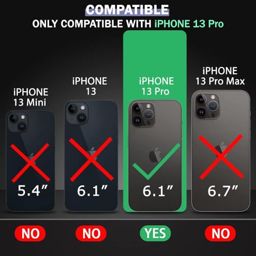 Image of TheGiftKart Hybrid Back Cover Case for iPhone 13 Pro | Built-in Stand | Shockproof Hard Back Case Cover for iPhone 13 Pro (PC & TPU, Crystal Clear Back, MagSafe Compatible, Transparent Sides)