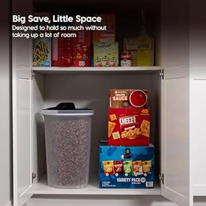 IRIS USA Premium Airtight Dog Food Storage Container, Up to 25 lbs, 60% Improved Airtightness with Seal & Air Valve, 2 Cup Scoop, Removable Wheels, Fit in Small Space, BPA Free, Black IRIS USA Premium Airtight Dog Food Storage Container, Up to 25 lbs, 60% Improved Airtightness with Seal & Air Valve, 2 Cup Scoop, Removable Wheels, Fit in Small Space, BPA Free, Black