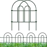 AMAGABELI Garden & Home Decorative Garden Fence Border 35panels 18inchl x 50ft Animal Barrier Fence Border Black Thicken Metal Wire Fencing Rustproof Landscape Patio Flower Bed Edge Section