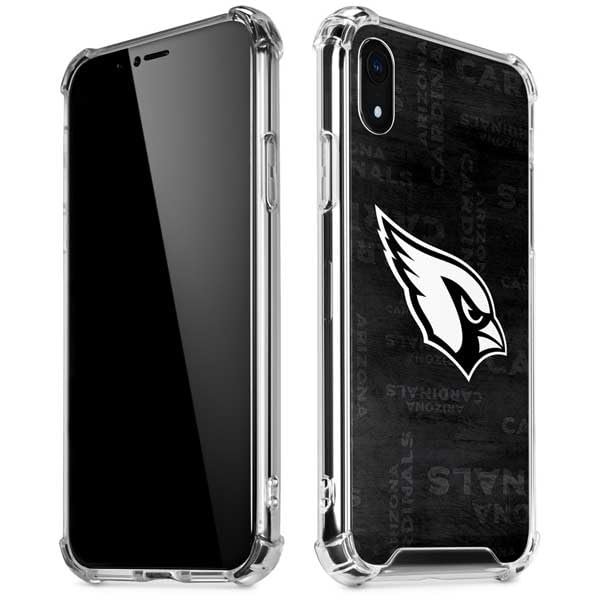 Skinit Clear Phone Case Compatible with iPhone XR - Officially Licensed NFL Arizona Cardinals Black & White Design