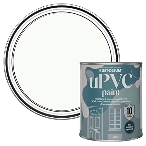 Rust-Oleum White uPVC Door and Window Paint In Satin Finish - Still 750ml