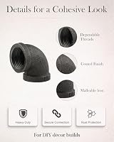 Niubid 3/4 in Malleable Iron Pipe Elbows, 10 Pack Threaded Fittings — image 5