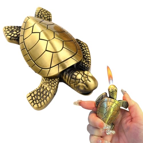 Encendedor Antorcha Tortuga Creativo Portátil Bronce miniatura 1