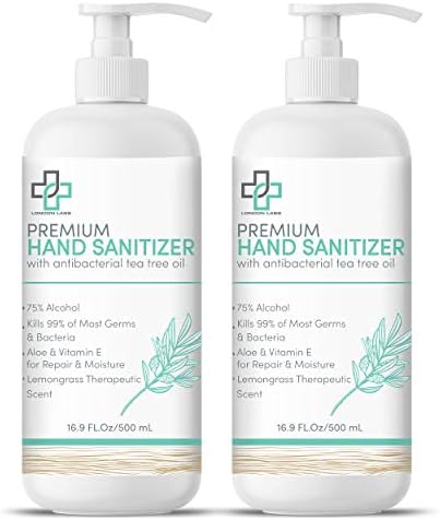 London Labs Hand Sanitizer Aloe Vera Gel Skin Moisturized, Refreshing, 16.9 Fl Oz (Pack of 02)