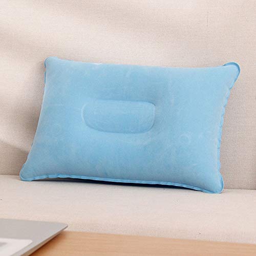 N\A Conveniente Ultraligero Inflable PVC Nylon Air Almohada Cojín de Sueño Dormitorio Dormitorio Senderismo Playa Plane Plane Pead Rest Support Seguro y Saludable (Color : Light Blue S)