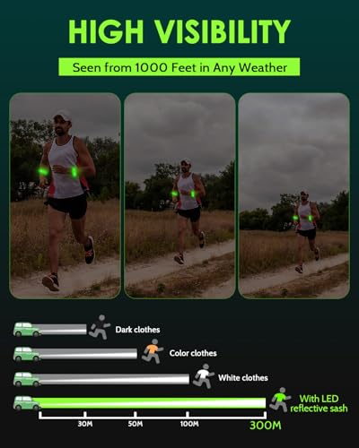 Fitense Led Armband Aufladbar, 2 Stück Reflective Leucht Armbänder Leuchtarmband, USB Lichtband Armband, Leuchtbänder Reflektorband Nacht Sicherheits Licht für Joggen, Laufen, Hundewandern, Radfahren