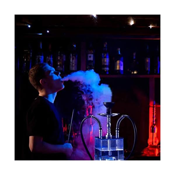 LMEILI Shisha-Set, 2 Silikonschlauch-Shisha-Komplettset mit magischem Remote-LED-Licht für besseres Shisha-Narguile… – Bild 7