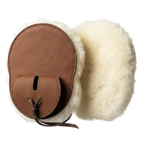 Petcci Mohair Cinch Buckle Guard for Horse Equine Strap Girth Buckle Guard Covers Leather Cinch End Protectors Cushioned Fleece Leather Horse for Western Mohair & English Girth