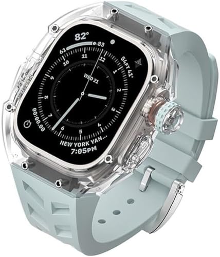 Boîtier Glacier et bracelet silicone pour Apple Watch Ultra 49 mm et Series 8 7 6 5 4 SE