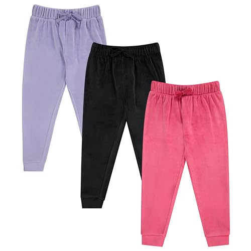 Image of BTween Girls 3 Pack Velour Jogger Pant Set Solid, Tie Dye or Camo Sweatpants for Girls