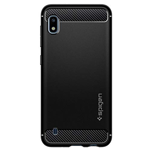 Image of Spigen Rugged Armor | Samsung Galaxy A10 Case [Air Cushion Protection] [Flexible] Galaxy A10 Back Cover | TPU - Matte Black