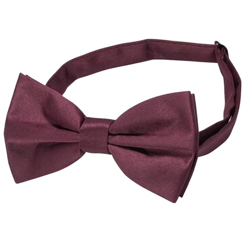 Image of JEMYGINS Solid Color Pre-tied Bow Tie Adjustable Bowtie for Men