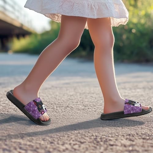Image of Unisex Slides for Girls Boys Comfortable Slippers Slides Non-slip Shower Shoes House Fashion Thick for Indoor & Outdoor Gifts