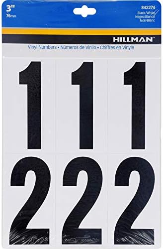 Hillman 3 in. Black Vinyl Self-Adhesive Number Set 0-9 23 pc. - Case of: 6;66