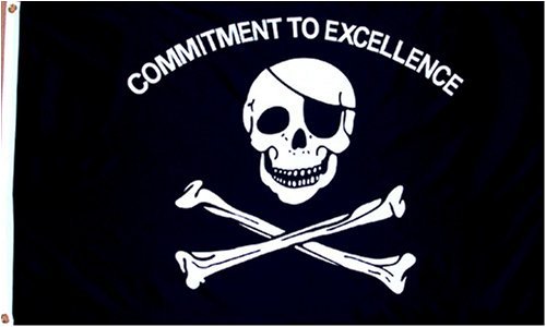 Pirate Flag Commitment to Excellence New 3x5 Raiders