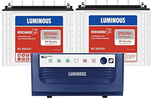 LUMINOUS RedCharge RC25000 200Ah 02Nos Tall Tubular Battery with Eco Watt+1650 24Volt 01Nos Inverter Tubular Inverter Battery (200Ah)-image-28