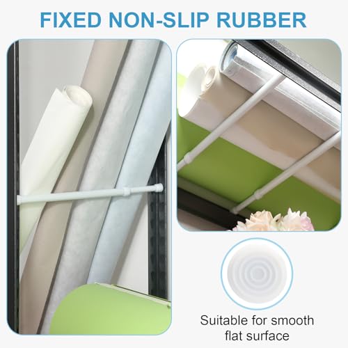 Image of Spring Tension Rod, Goowin Small Tension Rod, 5 /8 inch Diameter No Drilling Expandable Short Tension Rods Spring Rods, Tension Rods for Closet, Cupboard, Hanging Clothes, White, 5 Pack (10-15.7 inch)