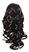 Onedor 12" Synthetic Fiber Natural Textured Curly Ponytail Clip In/On Hair Extension Hairpiece (6# - Chestnut Brown)