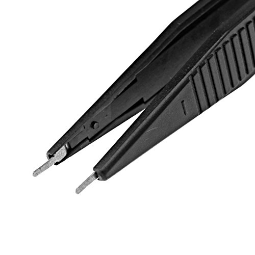 Image of SMD Testing Tweezers Probe Test Pen Inductor Components Tweezers Clip Measure Compatible with Multimeter Tester