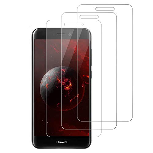 Wiestoung Protector Pantalla para Huawei P8 Lite 2017,[Sin Cobertura Toda Pantalla] [9H Dureza] [Alta Definicion] Vidrio Cristal Templado P8 Lite 2017, Sin Burbujas Anti-Arañazos- 3 Unidades