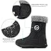 Almusen Snow Boots for Womens Winter Shoes: Warm Fur Lining Mid Calf Boots Women Anti Slip Waterproof Hook Loop Comfortable Outdoor Boot