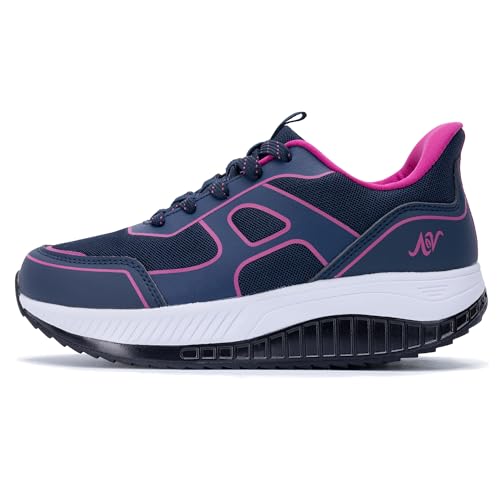 Image of QAUPPE Womens Walking Shoes with Arch Support Wide Orthotic Athletic Sneakers Plantar Fasciitis Tennis for Heel and Foot Pain Relief