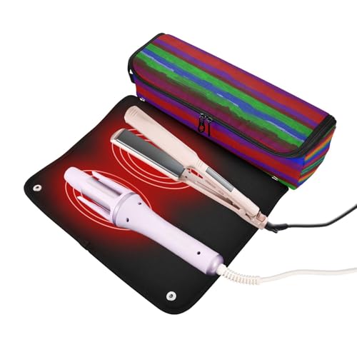 Bolsa de viaje para herramientas de cabello con tapete resistente al calor miniatura 2