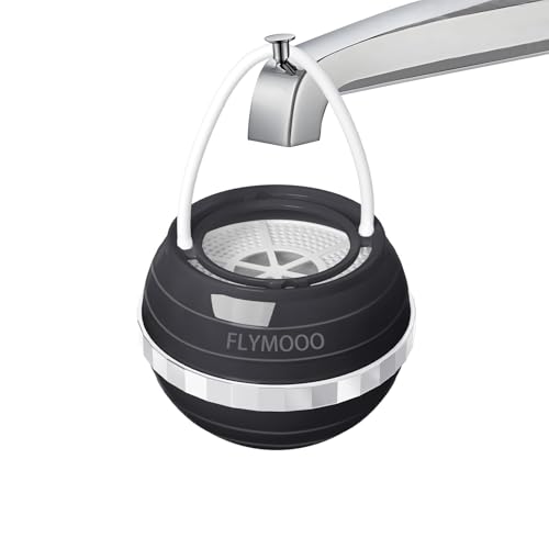 FLYMOOO Bath Filter for Tub, Bathtub Faucet Water Filter with 8 Stages &amp; 2,500 Gallons of Filtration to Reduce Contaminants for Softer, Smoother Skin (Black)