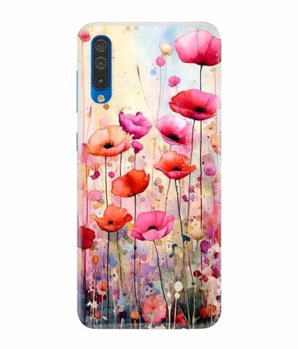 Image of Printed Hard Back Case Cover & Compatible for Samsung Galaxy A70 / Samsung Galaxy A70S | Vintage Flower Art (Multicolor) - D1183