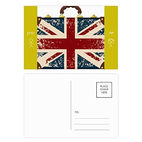 Carte postale Union Jack rétro : lot de 20 cartes de remerciement aux couleurs du Royaume-Uni