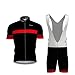 Produktbild Hengxin Herren Radtrikot Set Fahrrad Trikot Kurzarm Langarm + Radhose mit Sitzpolster Radsport-Anzüge