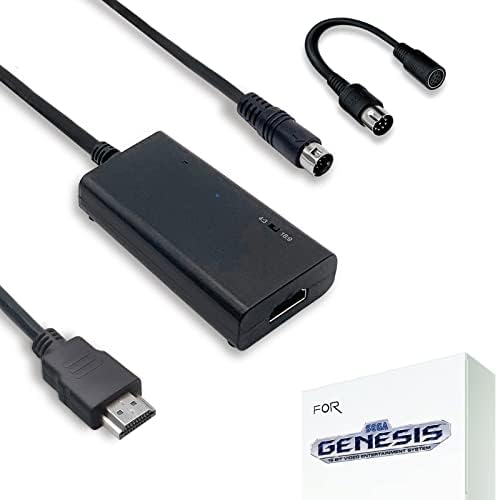 LEVELHIKE HDMI Cable for Sega Genesis Model 1/2 / 3, Sega CD, Sega CDX, Sega 32X, Sega Nomad, Original Sega Master System Console