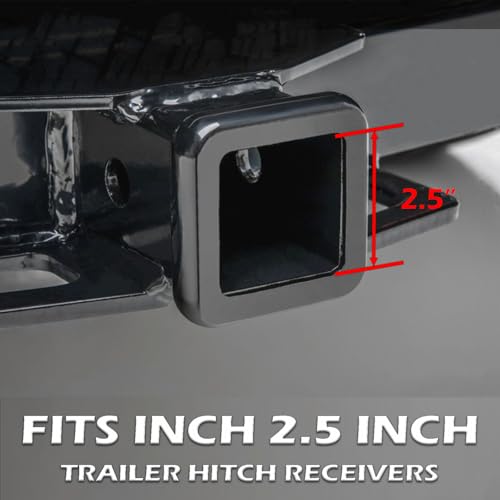 2.5 Inch American Flag Trailer Hitch Cover Plug with 5/8-Inch Pin Diameter Trailer Hitch Lock,2 1/2 Inch Hitch Cover Fits for 2.5 Inch Receivers,Chrome by TOEASYTY - Image 5
