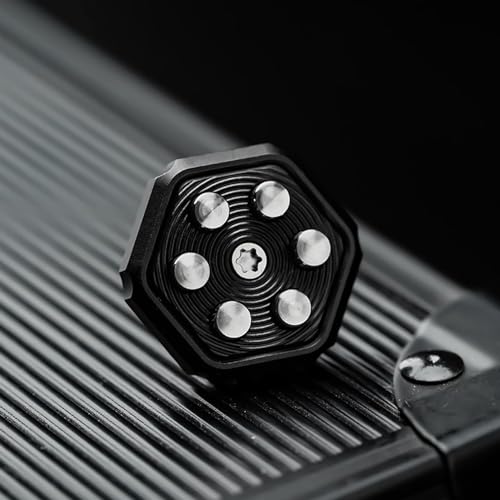 SRTODTG Mechanical Bolt Push Egg Fidget Slider - Finger Spinner Toy Haptic Coin Decompression Toy for Adults, Black Accessories