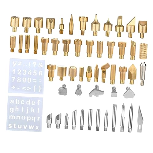Operitacx 57-pc Soldering Tip Set Pen Tool for Pyrography Wood Burning Engraving Carving Kit