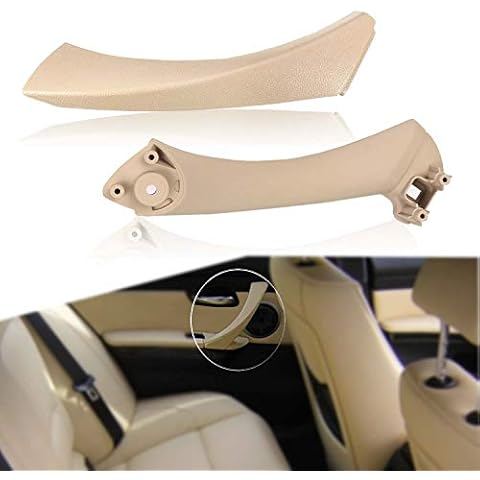 InSassy Door Pull Handle Set for BMW E90 E91 E92 E93 3 Series - Left Rear Door Panel Handle Support Bracket and Outer Trim Cover - Rear Driver Side 51-41-7-230-853 51-41-9-150-339 Cover
