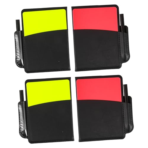 Toddmomy Soccer Referee Card Set with Red and Yellow Cards Card Holder Scorebook and Pencil Essential Accessories for Soccer Officials and Training Sessions